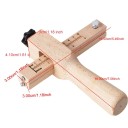 Řezač kožených řemínků nastavitelný 18 x 16,5 x 3 cm dřevěný přírodní s čepelemi pro řezání kůže a kožených pásků 6