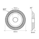 Řezací fréza na klíče 60 mm HSS jednostranný kotouč 90T vrtání 16 mm tloušťka 6 mm pro horizontální klíčové stroje 2