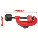 Řezačka trubek pro průměry 3 až 30 mm se stavěcím knoflíkem a vodicími válečky rozměr 144 x 63 mm červená na měděné a nerezové trubky 3