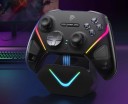 RGB háttérvilágítással rendelkező vezeték nélküli játékkontroller PC Switch Android iOS Bluetooth USB fekete töltőállomással pontos irányítással 3