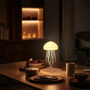 RGB LED nachtlampje in de vorm van een kwal 900mAh USB-C opladen 8,6 x 17,1 cm Decoratieve lamp met standaard hoogte 23,2 cm 4