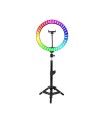 RGB LED-rengasvalo 26 cm jalustalla 3