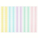 Ribattini a pettine 10 pz 28 x 3 x 1,2 cm plastici colorati per la produzione di quaderni calendari diari e rilegatura di documenti 1