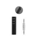 Ricevitore audio Bluetooth con clip e pulsanti per il controllo della musica Presa jack da 3,5 mm Per cuffie e in auto Adattatore jack da 3,5 mm 3
