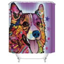 Rideau de douche avec chien 1