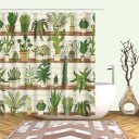 Rideau de douche avec des cactus 17