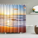 Rideau de douche avec motif de coucher de soleil 2