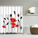 Rideau de douche avec motif de plante 2