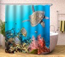 Rideau de douche avec motif marin 11