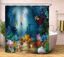 Rideau de douche avec motif marin 9