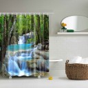 Rideau de douche avec motif nature 3