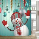 Rideau de douche motif de Noël 1