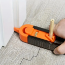 Riglă de desen profil 23 x 3,5 cm Șablon de măsurare reglabil cu blocare Instrument de trasare a conturului Gresie Lemn Metal 2