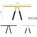 Rigla de măsurare metalică pentru sprâncene 14 × 12 cm Șablon din oțel inoxidabil pentru determinarea precisă a formei și simetriei 2