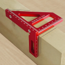 Riglă de măsurare multi-unghi 3D 7,9 x 8,5 x 11,2 cm, pătrată din lemn, 45° și 90°, șablon de marcare precisă pentru colțuri, instrumente 5
