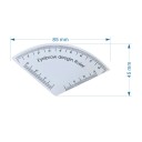 Rigla de măsurare pentru conturarea sprâncenelor 85 × 45 mm Șablon din plastic transparent pentru proiectarea precisă a sprâncenelor simetrice 2