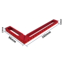 Riglă echeră din aluminiu pentru prelucrarea lemnului, 16 x 9,6 cm, instrument de tâmplărie, măsurare și marcare unghiuri, instrument de prelucrare a lemnului 2