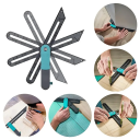 Riglă unghiulară reglabilă 28 x 15 cm instrument de măsurare multifuncțional în formă de T din plastic ABS pentru dulgheri scară pentru prelucrarea lemnului 2