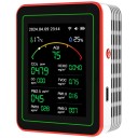 Rilevatore di qualità dell'aria WiFi 15in1 con display TFT Tester portatile PM0.3 PM2.5 PM10 CO2 TVOC HCHO AQI Misurazione e controllo 2