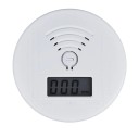 Rilevatore rotondo di monossido di carbonio CO Allarme con display LED Segnalazione acustica Funzionamento a batteria Installazione a parete Rilevatore di sicurezza domestica 1