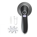 Rimuovi pelucchi elettrico con lame in acciaio inox, display digitale, ricarica USB, compatto per abbigliamento e tessuti 1