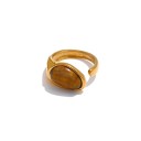 Ring storlek 7 med oval slät sten ca 11 mm, mjukt formad ring, minimalistisk elegant design 2