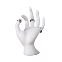 Ringställ för smycken hand 18 × 11,5 × 8 cm plastställ för ringar dekorativ figur hand smyckesorganisatör 2