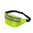Riñonera de piel sintética holográfica de colores, 24 x 14 x 7 cm, brillante, con diseño de arcoíris, ideal para fiestas, viajes y uso diario. 7