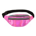 Riñonera de piel sintética holográfica de colores, 24 x 14 x 7 cm, brillante, con diseño de arcoíris, ideal para fiestas, viajes y uso diario. 9