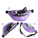 Riñonera de piel sintética holográfica de colores, 24 x 14 x 7 cm, brillante, con diseño de arcoíris, ideal para fiestas, viajes y uso diario. 4