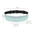 Riñonera deportiva para correr con dos bolsillos, orificio para auriculares, cremalleras para teléfono móvil, para correr, senderismo, ciclismo, ligera y cómoda de llevar. 3