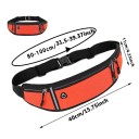 Riñonera deportiva para correr de 40 cm. Riñonera deportiva colorida con elementos reflectantes. Múltiples bolsillos. Circunferencia ajustable de 80 a 100 cm. 3
