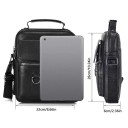 Riñonera impermeable de piel sintética para hombre, 26 x 22 x 6 cm, gran capacidad, con correa ajustable para correr, viajar, senderismo y actividades al aire libre. 2
