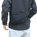 Riñonera multifuncional para hombre, bolso bandolera para exteriores, de gran capacidad, elegante, para viajes y deportes. 11
