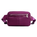 Riñonera para mujer de poliéster y nailon Varios compartimentos con cremallera Bolsillo frontal con cremallera Correa con hebilla 3