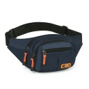 Riñonera unisex 35 x 15 x 5 cm Bolsa impermeable para móvil y documentos Riñonera deportiva multibolsillos Correa resistente Bolsillo con cremallera para hombre y mujer 12
