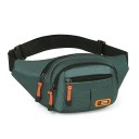 Riñonera unisex 35 x 15 x 5 cm Bolsa impermeable para móvil y documentos Riñonera deportiva multibolsillos Correa resistente Bolsillo con cremallera para hombre y mujer 14