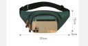 Riñonera unisex 35 x 15 x 5 cm Bolsa impermeable para móvil y documentos Riñonera deportiva multibolsillos Correa resistente Bolsillo con cremallera para hombre y mujer 2