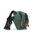 Riñonera unisex 35 x 15 x 5 cm Bolsa impermeable para móvil y documentos Riñonera deportiva multibolsillos Correa resistente Bolsillo con cremallera para hombre y mujer 5