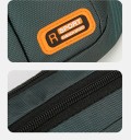 Riñonera unisex 35 x 15 x 5 cm Bolsa impermeable para móvil y documentos Riñonera deportiva multibolsillos Correa resistente Bolsillo 12