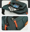 Riñonera unisex 35 x 15 x 5 cm Bolsa impermeable para móvil y documentos Riñonera deportiva multibolsillos Correa resistente Bolsillo 13