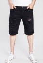 Rippade jeansshorts för män 3