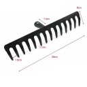Rive til blade 14 tænder 35 x 8 x 11 cm rustfrit stål sort med solid konstruktion til rengøring af haven og landbrugsbrug 3