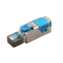 RJ45 LAN konektor CAT7 stíněný 40Gbps 2000MHz pro 22–24AWG kovový modro stříbrný opakovaně použitelný ethernet kabel 1