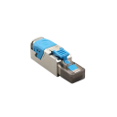 RJ45 LAN konektor CAT7 stíněný 40Gbps 2000MHz pro 22–24AWG kovový modro stříbrný opakovaně použitelný ethernet kabel 2