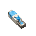 RJ45 LAN konektor CAT7 stíněný 40Gbps 2000MHz pro 22–24AWG kovový modro stříbrný opakovaně použitelný ethernet kabel 3