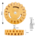 Roată din cauciuc de 10 cm pentru îndepărtarea adezivului de pe mașină cu adaptor pentru bormașină Discuri de curățare pentru autocolante și folii 2