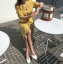 Robe à boutons en coton pour femmes 3