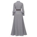 Robe à rayures avec col 1