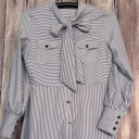 Robe à rayures avec col 2